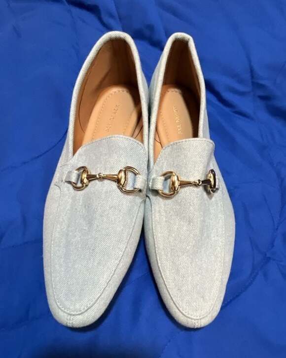 All Black 197725DENIM Light Blue Denim Horsebit Loafers main image 0